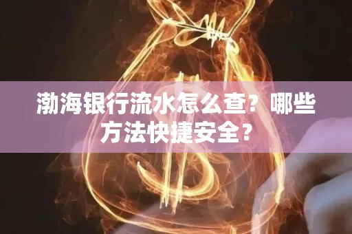 渤海银行流水怎么查?哪些方法快捷安全?