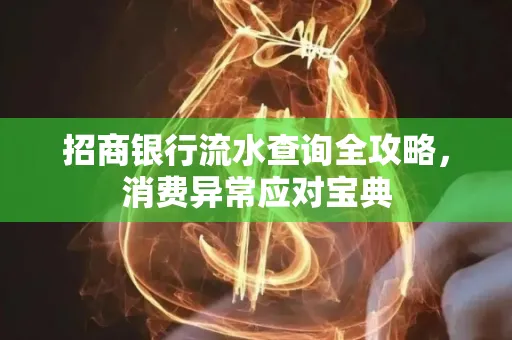 招商银行流水查询全攻略,消费异常应对宝典