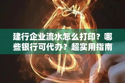 建行企业流水怎么打印?哪些银行可代办?超实用指南来了!