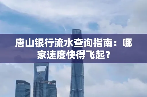 唐山银行流水查询指南:哪家速度快得飞起?