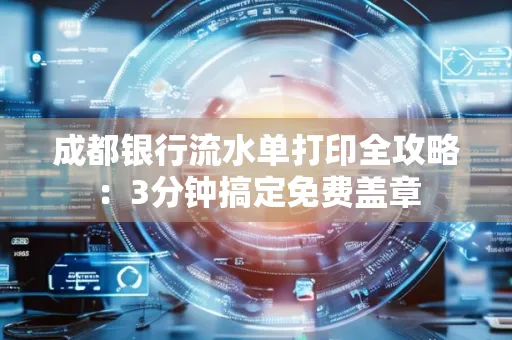 成都银行流水单打印全攻略:3分钟搞定免费盖章