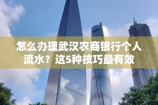 怎么办理武汉农商银行个人流水?这5种技巧最有效