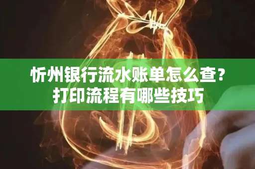 忻州银行流水账单怎么查?打印流程有哪些技巧