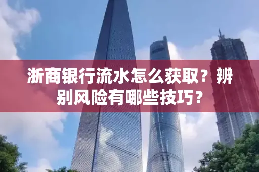 浙商银行流水怎么获取?辨别风险有哪些技巧?