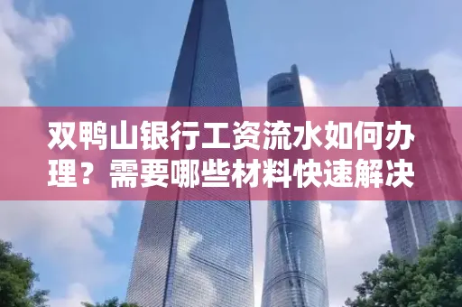 双鸭山银行工资流水如何办理?需要哪些材料快速解决