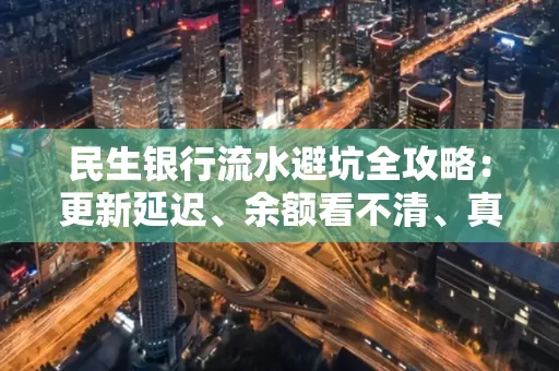 民生银行流水避坑全攻略：更新延迟、余额看不清、真实性验证问题一站式解决