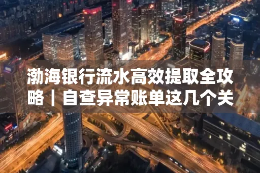 渤海银行流水高效提取全攻略|自查异常账单这几个关键点别错过