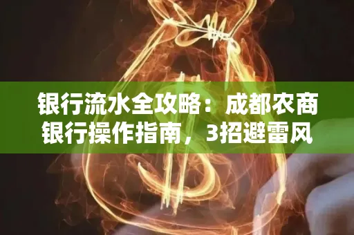 银行流水全攻略:成都农商银行操作指南,3招避雷风险,独家解析最规范银行
