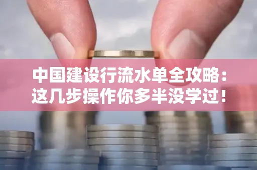 中国建设行流水单全攻略:这几步操作你多半没学过!