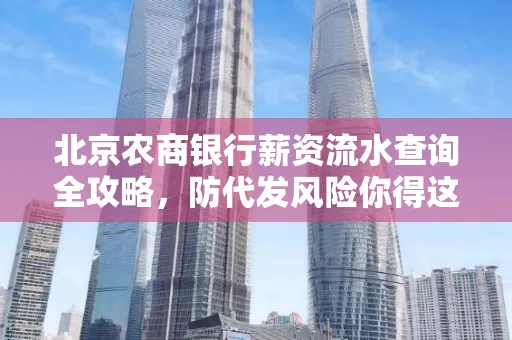 北京农商银行薪资流水查询全攻略,防代发风险你得这样做