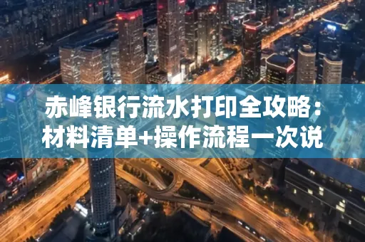 赤峰银行流水打印全攻略:材料清单+操作流程一次说清