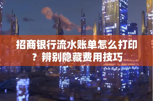 招商银行流水账单怎么打印?辨别隐藏费用技巧