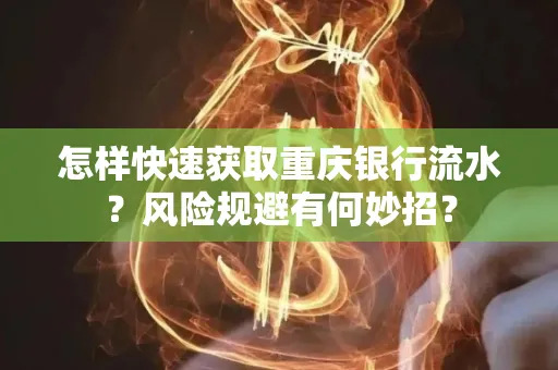 怎样快速获取重庆银行流水?风险规避有何妙招?