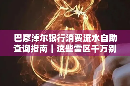 巴彦淖尔银行消费流水自助查询指南|这些雷区千万别踩